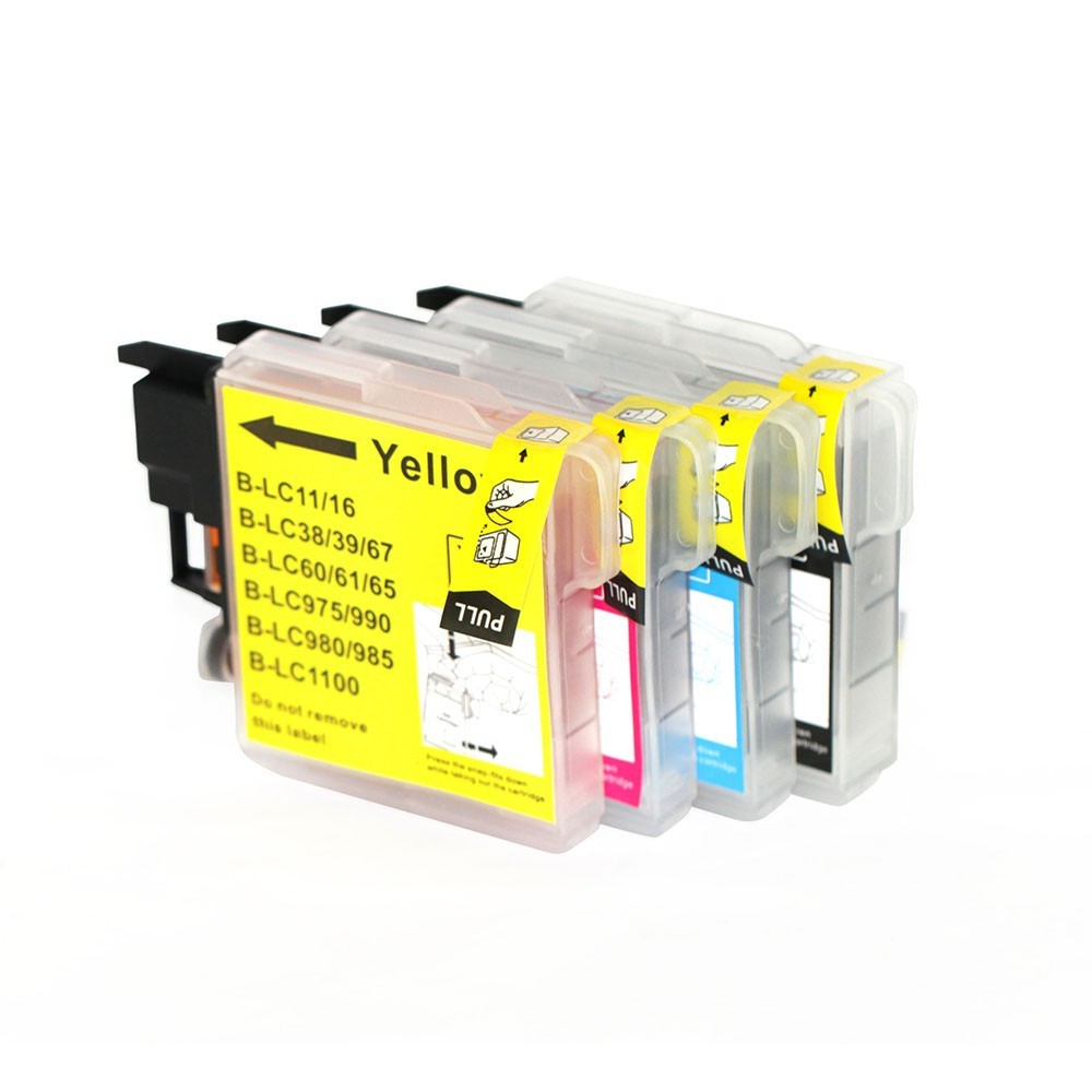 Cartus inkjet LC1100 LC980 compatibil Brother, Black/Cyan/Yellow/Magenta Galben - imagine 6